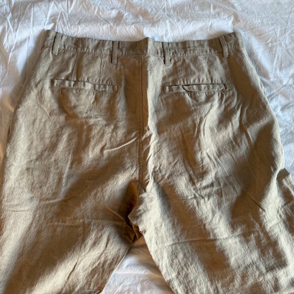 Outlier Injected-Linen Pants in Khaki/Dry Tan 36 - Picture 5 of 7